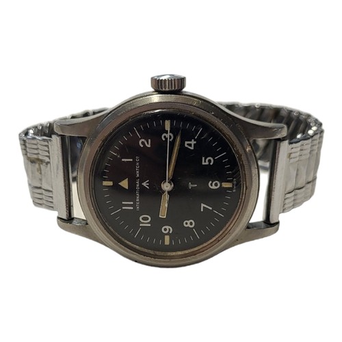 45 - INTERNATIONAL WATCH COMPANY, A VINTAGE MILITARY GENT’S WRISTWATCH
Having a black tone dial with lumi... 