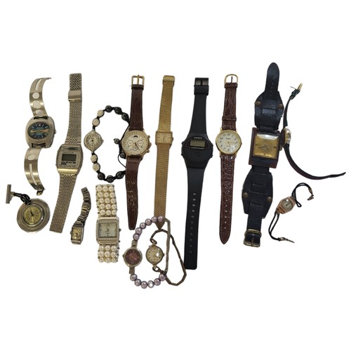 182 - A COLLECTION OF VINTAGE GENT’S WRISTWATCHES
A mid century montine stainless steel watch, a Sekonda C... 