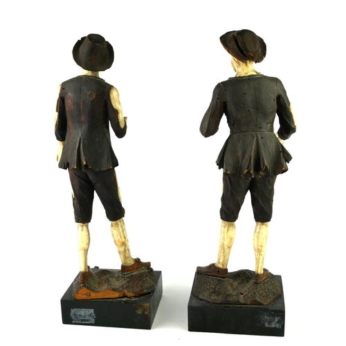 316 - IN THE MANNER OF SIMON TROGER, AUSTRIAN, 1683 - 1768, TWO BONE AND WALNUT FIGURES
Peasants in rags.
... 