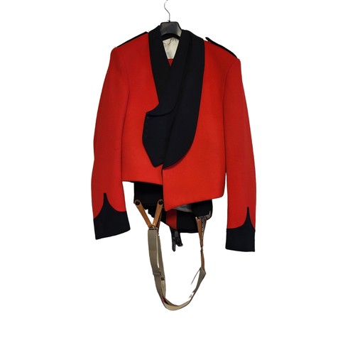 19 - A BRITISH ROYAL ARTILLERY STAFF  OFFICER'S MESS KIT
The red jacket having gilt epaulettes, pips and ... 