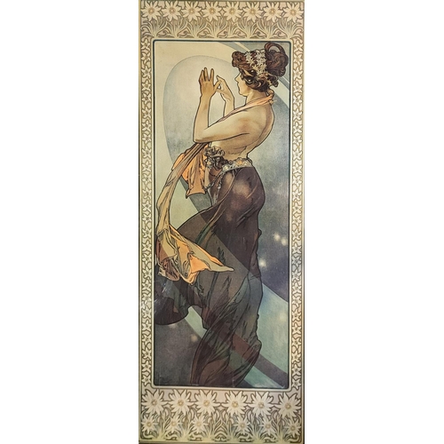 444 - AFTER ALPHONSE MUCHA CLASSICAL MAIDEN ART NOUVEAU STYLE ATHENA PRINT 
Titled ‘The Morning Star’, 197... 