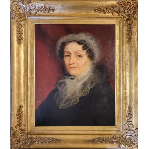 437 - A 19TH CENTURY OIL ON ARTIST BOARD, PORTRAIT OF A LADY
Unsigned, bearing T. Agnew, Robinson & Miller... 