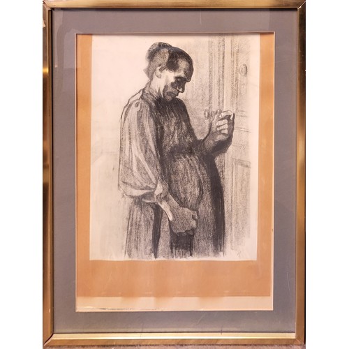 448 - KATHE KOLLWITZ, 1867 - 1945, LITHOGRAPH
Titled ‘Portraits of Misery III (At The Doctors)’.
(50cm x 7... 