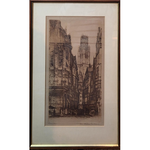 480 - A COLLECTION EARLY 20TH CENTURY BLACK AND WHITE ENGRAVINGS
To include a landscape of Rouen by Edward... 