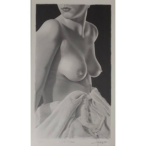 435 - A PAIR OF 20th CENTURY EROTIC BLACK AND WHITE PHOTOGRAPH PRINTS, titled 'Night Shadows' and 'White R... 