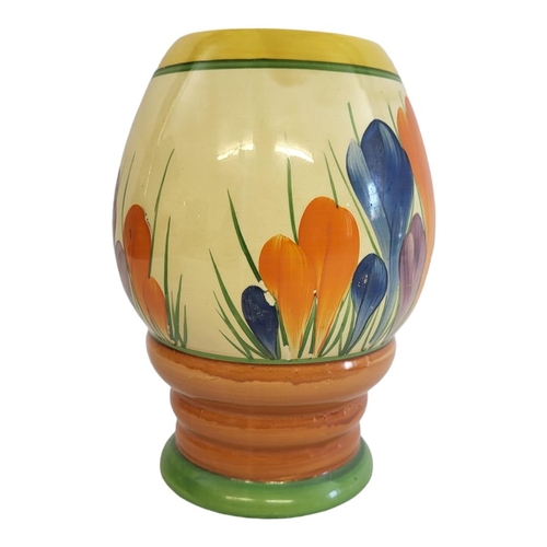 211 - CLARICE CLIFF, BIZARRE RANGE, AN ART DECO AUTUMN CROCUS PATTERN VASE
Shape 362, Circa 1930 - 1935, g... 