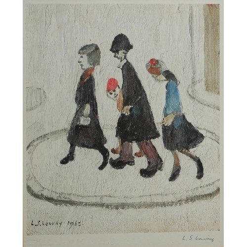 486 - WITHDRAWN!! TO BE OFFERED ON 6TH SEPTEMBER.
LAURENCE STEPHEN LOWRY, 1887 - 1976, A SIGNED FIGURAL PR... 