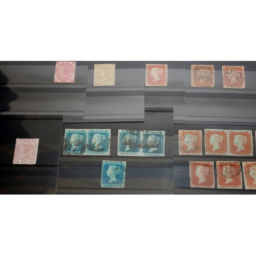 195 - QUEEN VICTORIA, 1840 - 1881, TWO PENNY BLUES AND PENNY REDS IMPERFORATE AND OTHER VICTORIA MINT, 65 ... 