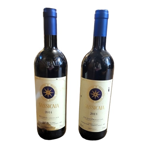 298 - TWO 750ML SASSICAIA BOLGHERI 2013 x 2014.