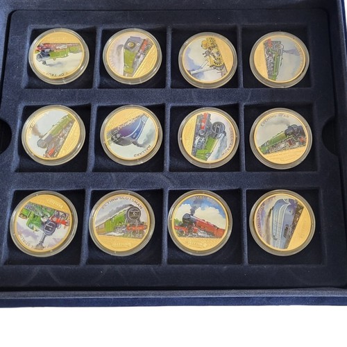 59 - A COLLECTION OF COMMEMORATIVE CUPRO NICKEL COINS
To include a set of gold plated with full colour de... 