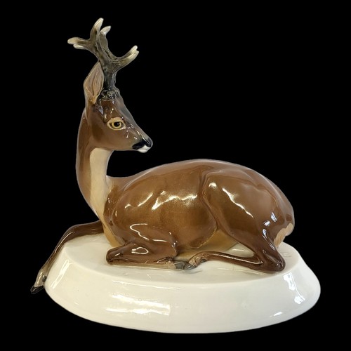 334 - MEISSEN, AN EARLY 20TH CENTURY PORCELAIN MODEL OF A FOREST DEER ROEBUCK, CIRCA 1924 - 1934
Modelled ... 