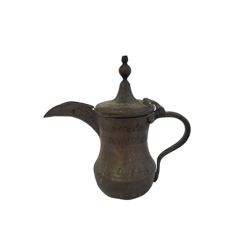 335 - AN ANTIQUE OTTOMAN PROVINCES 16TH/17TH CENTURY OR EARLIER MAMLUK REVIVAL COFFEE POT (POSSIBLY SYRIA ... 