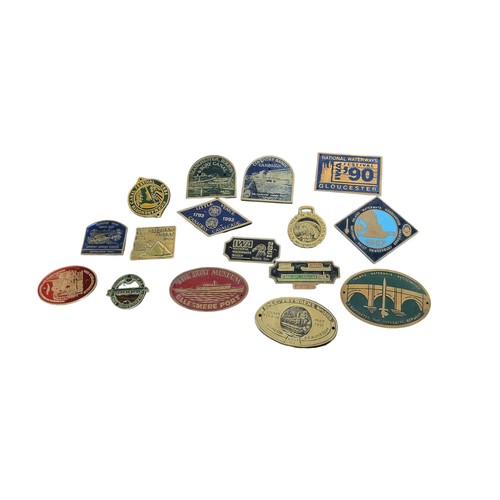 355A - A MIXED COLLECTION OF SEVENTEEN VARIOUS COMMEMORATIVE BRONZE BOAT PLAQUES 
Consisting of Little Veni... 