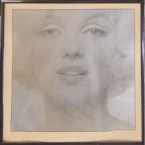 419 - BERT STERN, 1929 - 2013,MARILYN MONROE, ARTIST PROOF SCREEN PRINT ON SILVER FOIL MOUNTED TO WOVE PAP... 
