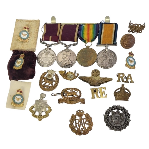 50 - A COLLECTION OF WWI BRITISH ARMY WAR MEDALS
Comprising of a silver meritorious service medal awarded... 