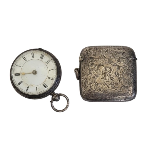 69A - AN EARLY 20TH CENTURY SILVER RECTANGULAR VESTA CASE
With engraved decoration, hallmarked Birmingham,... 