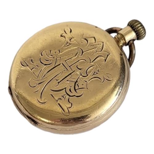 80A - WALTHAM, AN EARLY 20TH CENTURY GOLD PLATED LADIES POCKET WATCH
Having engraved initials to reverse a... 
