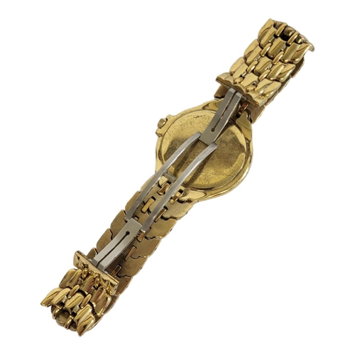 73A - DUNHILL, A VINTAGE GOLD PLATED GENTS WRISTWATCH
Having a black tone dial with calendar window and go... 
