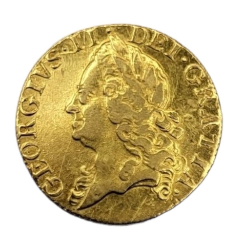 22B - A GEORGE II, 1727 - 1760, 22CT GOLD GUINEA COIN
Bearing bust of George II Latin inscribed Georgius I... 