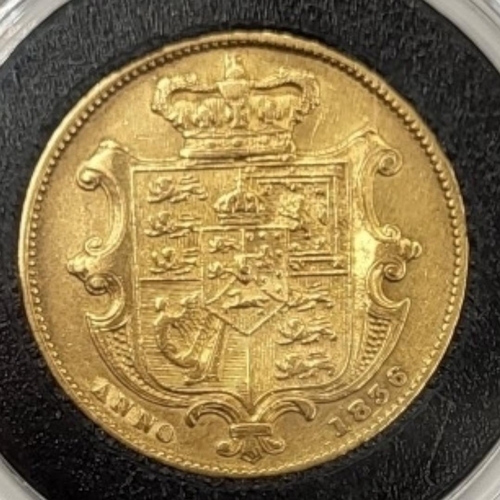 23B - A WILLIAM IV, 1830 - 1837, 22CT GOLD FULL SOVEREIGN COIN
Bearing bust of the King, inscribed in Lati... 