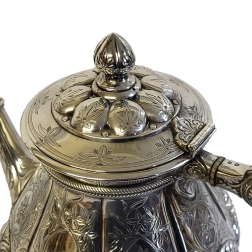 36 - FREDERICK ELKINGTON, A VICTORIAN SILVER FOUR PIECE TEA SET 
Comprising a coffee pot, teapot twin han... 