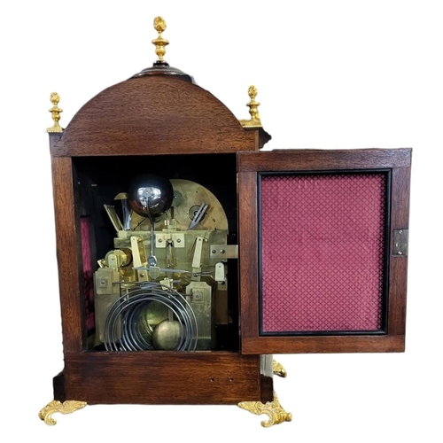 4 - R. PORTER OF LONDON, A LARGE 19TH CENTURY MAHOGANY AND BRASS BRACKET/DIRECTOR'S CLOCK
Having twin br... 