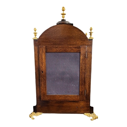 4 - R. PORTER OF LONDON, A LARGE 19TH CENTURY MAHOGANY AND BRASS BRACKET/DIRECTOR'S CLOCK
Having twin br... 