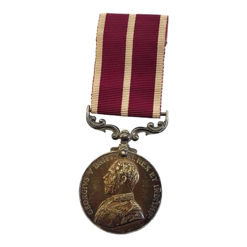 66 - A SILVER GEORGE V MEDAL FOR MERITORIOUS SERVICE IN WORLD WAR ONE, 1914 - 1918 WITH CLASP & RIBBON
Is... 