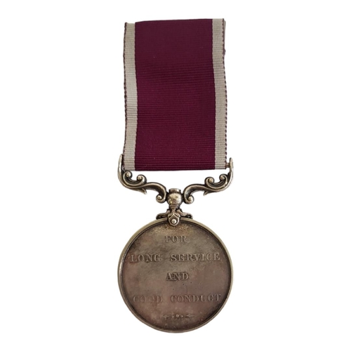 78 - SILVER EDWARD VII ‘FOR LONG SERVICE AND GOOD CONDUCT’ MEDAL. 1901-1910. Clasp & ribbon attached, iss... 