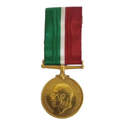 82 - BRONZE GEORGE V NAVAL MEDAL, INSCRIBED ‘FOR WAR SERVICE MERCANTILE MARINE 1914 - 1918’ ON THE REVERS... 