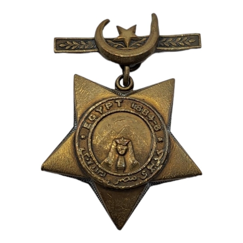 85 - BRONZE KHEDIVE’S STAR CAMPAIGN MEDAL, 1884 - 6, CLASP ATTACHED
Inscribed with ‘2099 RI’ and the mono... 
