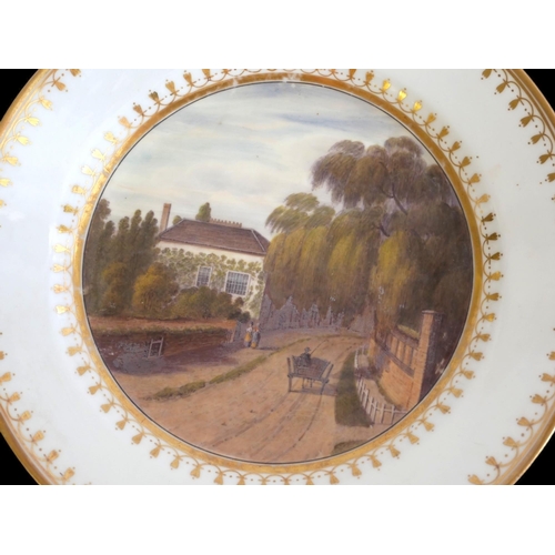 327 - A FINE PAIR OF SWANSEA CABINET PLATES CIRCA 1815-1817
Polychrome painted with a view of Mr Biddulph’... 
