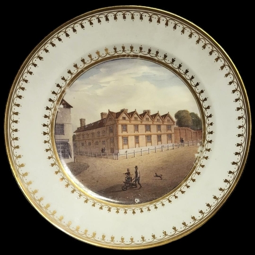 327 - A FINE PAIR OF SWANSEA CABINET PLATES CIRCA 1815-1817
Polychrome painted with a view of Mr Biddulph’... 