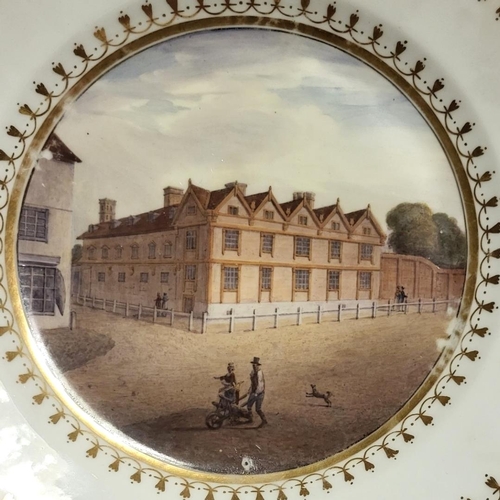 327 - A FINE PAIR OF SWANSEA CABINET PLATES CIRCA 1815-1817
Polychrome painted with a view of Mr Biddulph’... 