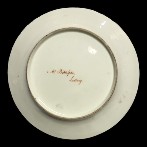 327 - A FINE PAIR OF SWANSEA CABINET PLATES CIRCA 1815-1817
Polychrome painted with a view of Mr Biddulph’... 