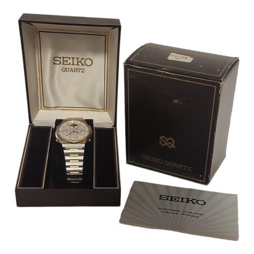 100 - SEIKO, A VINTAGE  STAINLESS STEEL GENT’S CHRONOGRAPH WRISTWATCH
A Lunar Calendar model with three su... 