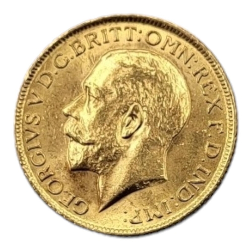 11 - A KING GEORGE V 22CT GOLD FULL SOVEREIGN COIN, DATED 1914 
With George and Dragon to reverse.

Condi... 