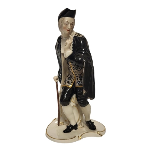 260 - A FINE 19TH CENTURY NYMPHENBURG NR MUNICH HARD PASTE PORCELAIN MODEL OF AN OLD ANTONIO MAGISTRATE  f... 