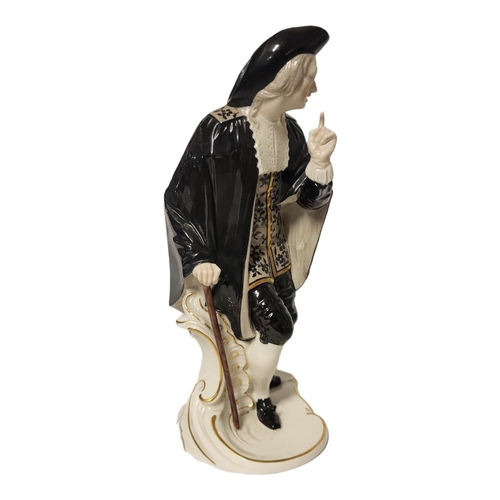 260 - A FINE 19TH CENTURY NYMPHENBURG NR MUNICH HARD PASTE PORCELAIN MODEL OF AN OLD ANTONIO MAGISTRATE  f... 
