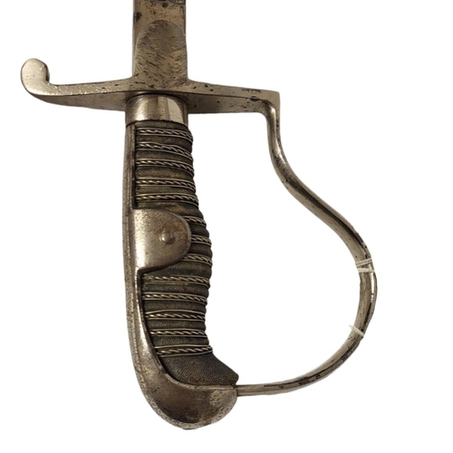 296 - AN EARLY 20TH CENTURY ITALIAN CAVALRY SWORD
Having a carved wooden handle, engraved decoration to bl... 
