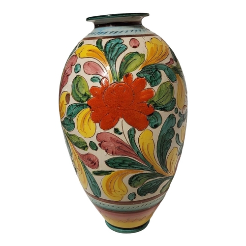 323 - A 20TH CENTURY ITALIAN POTTERY OVOID VASE
With incised floral decoration, marked ‘Italy’ to base.
(a... 