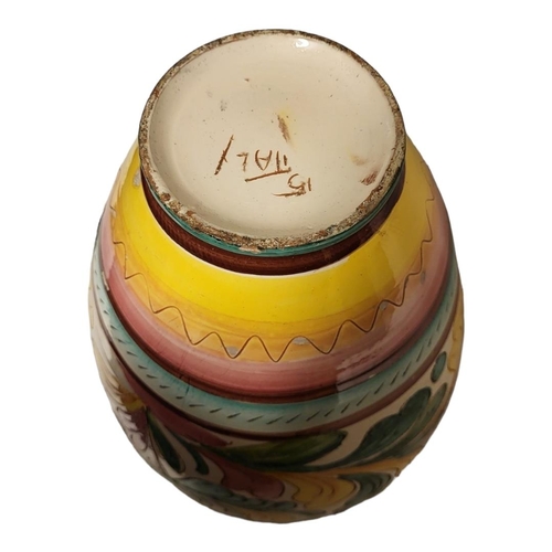 323 - A 20TH CENTURY ITALIAN POTTERY OVOID VASE
With incised floral decoration, marked ‘Italy’ to base.
(a... 