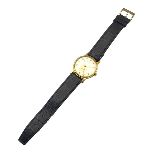 33 - SMITHS, EVEREST, A 1950’S YELLOW METAL CASED GENT’S SLIM WRISTWATCH
Having a gold tone dial, Arabic ... 