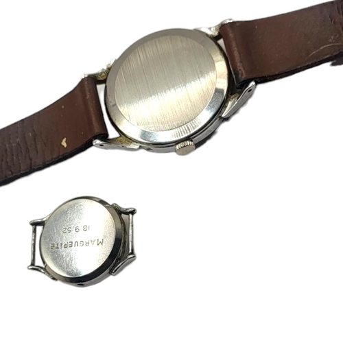 34 - TISSOT, ANTIMAGNETIQUE, A 1950’S SWISS STAINLESS STEEL GENT’S 
Having a textured light brown dial, R... 