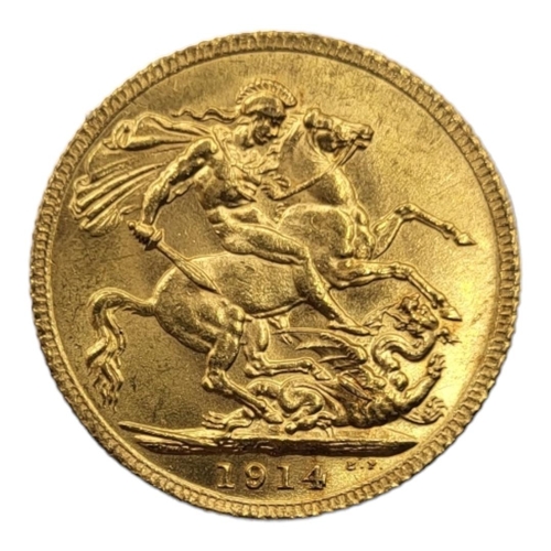 9 - AN EARLY 20TH CENTURY 22CT GOLD FULL SOVEREIGN COIN, DATED 1911 
With King George V and George and D... 