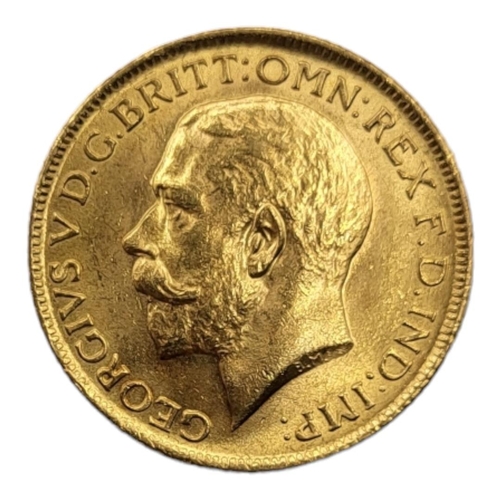 9 - AN EARLY 20TH CENTURY 22CT GOLD FULL SOVEREIGN COIN, DATED 1911 
With King George V and George and D... 