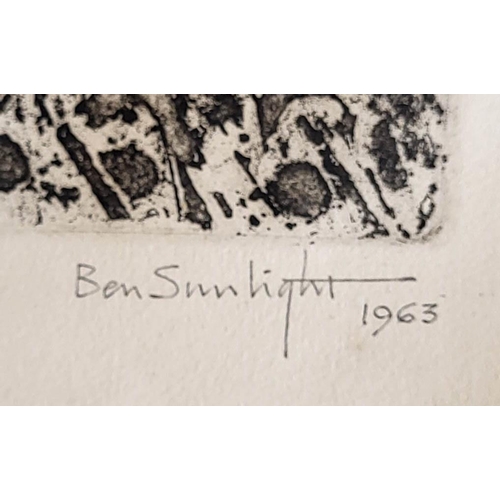 430 - BEN SUNLIGHT, A COLLECTION OF FIVE ETCHINGS
Three being signed artist proofs. 
(70cm x 60cm largest)... 