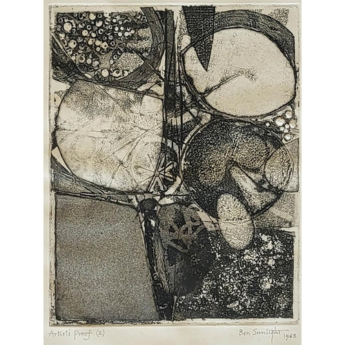 430 - BEN SUNLIGHT, A COLLECTION OF FIVE ETCHINGS
Three being signed artist proofs. 
(70cm x 60cm largest)... 