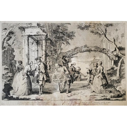 448 - JACOPO AMIGONIA, ITALIAN, 1685 - 1752, A SERIES OF 18TH CENTURY LARGE SHEET ETCHINGS 
Quantity 6. 
(... 