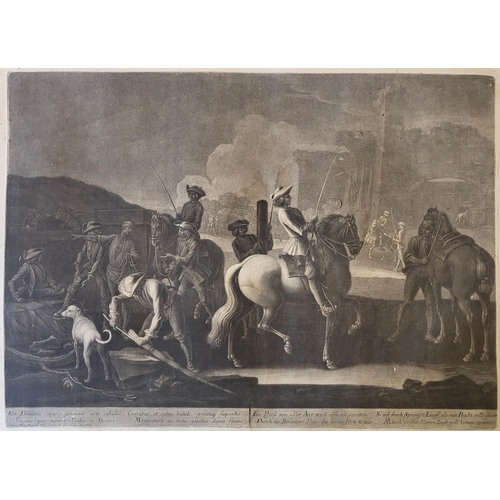 453 - GEORG PHILIPP RUGENDAS I, 1666 - 1742, C1705/1710, MEZZOTINT ON LAID PAPER
Horse/battle scenes, pair... 